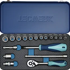 Mega-Angebot Steckschlüsselsatz 18-tlg.1/4 Zoll SW 4-14mm Z.20 6KT TECWERK