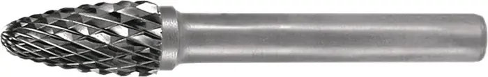 Finale Aktion Frässtift RBF D.12mm Kopf-L.25mm Schaft-D.6mm HM Verz.Kreuz TECWERK