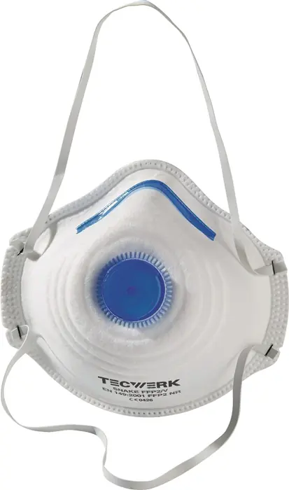 Atemschutzmaske Snake FFP2/V/NR m.Ausatemventil TECWERK VE: 12 Stück Markenprodukt