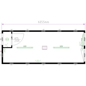 CONTAINEX Bürocontainer CLASSIC Line BM20' 6.055 x 2.435 x 2.800 mm - inkl. Windfang Sonderangebot