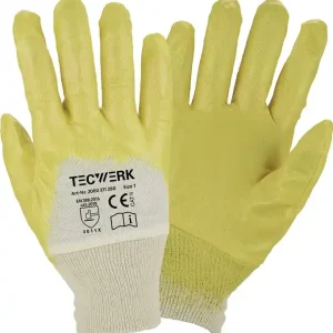 Handschuhe Lippe Gr.9 gelb Nitrilbeschichtung EN 388 PSA II TECWERK VE: 12 Paare Neu Im Sortiment