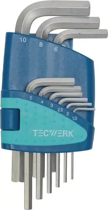 Jetzt Bestellen Sechskantwinkelschraubendrehersatz 9-tlg.Ku.-Halter SW 1,5-10mm kurz TECWERK