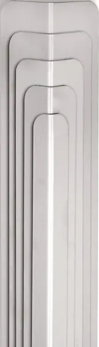 Eckschutzwinkel L.1000mm Schenkelhöhe 20x20mm VA 1.4301 geb.Korn 320 Highlight