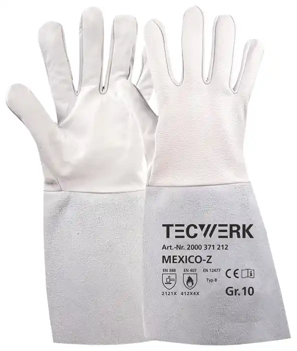 Zertifiziert Schweißerhandschuhe Mexico Z Gr.11 grau EN 388/407/12477 10PA TW VE: 10 Paare