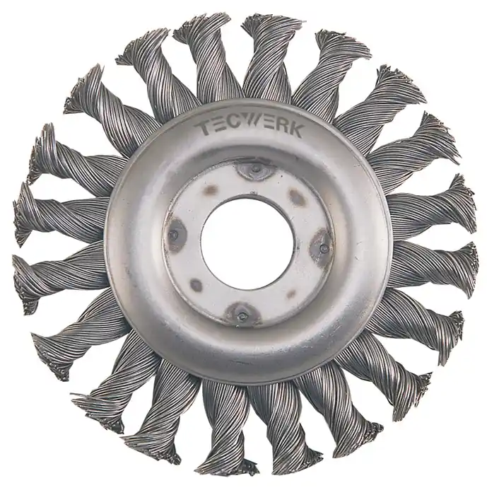Markenprodukt Rundbürste D.125mm Drahtstärke 0,5mm VA-Draht 12mm 12500min-¹ TECWERK
