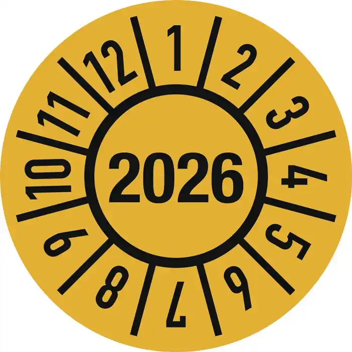 Einjahresprüfplakette D.30mm J.2026 m.Monaten Folie Sonderaktion