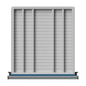 ULMIA Muldeneinsatz 5-muldig aus Kunststoff mit 10 Fachteilern für Schublade 500x540 mit Lochboden - ab FH90 Must-Have