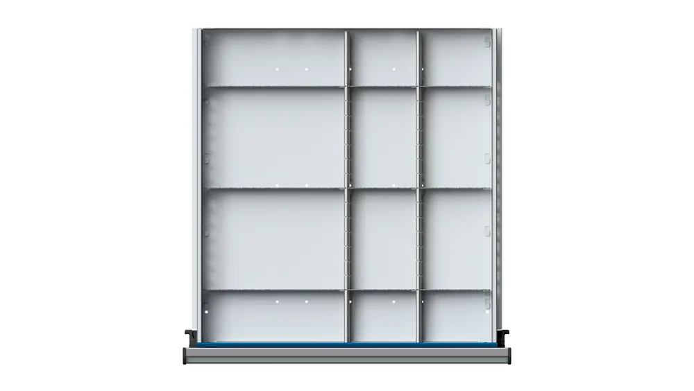 ULMIA 1/2-1/4 Teilung für Schublade 500x540 mit Lochboden - FH60 WH40 Neuheit