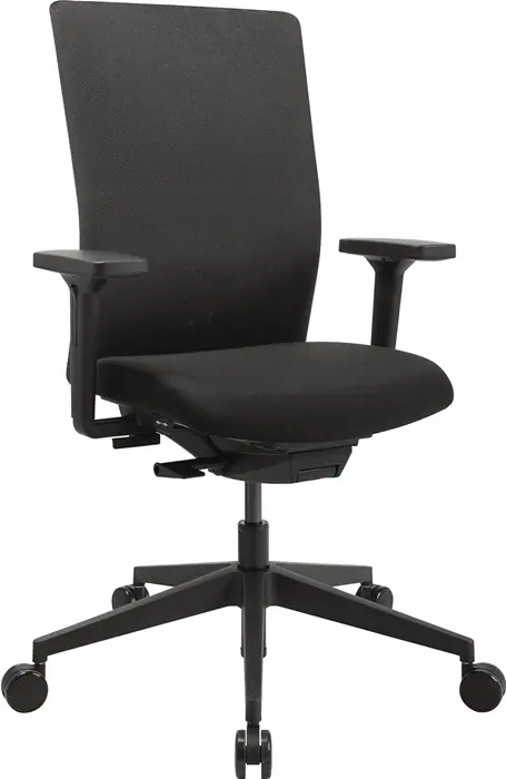 Bürodrehstuhl Synchr.-M.schwarz/schwarz 420-540mm m.Lehnen Trgf.110kg TOPSTAR Heißes Angebot