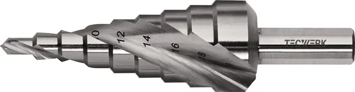 Neuheit Stufenbohrer Bohrber.4-20mm HSS Spiralnut Z.2 Stufen 9 TECWERK