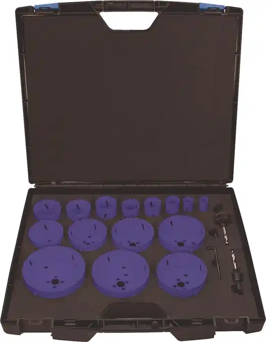 Lochsägensatz 17-tlg.19-114mm Schnitt-T.38mm HSS-Co8 TECWERK Billig