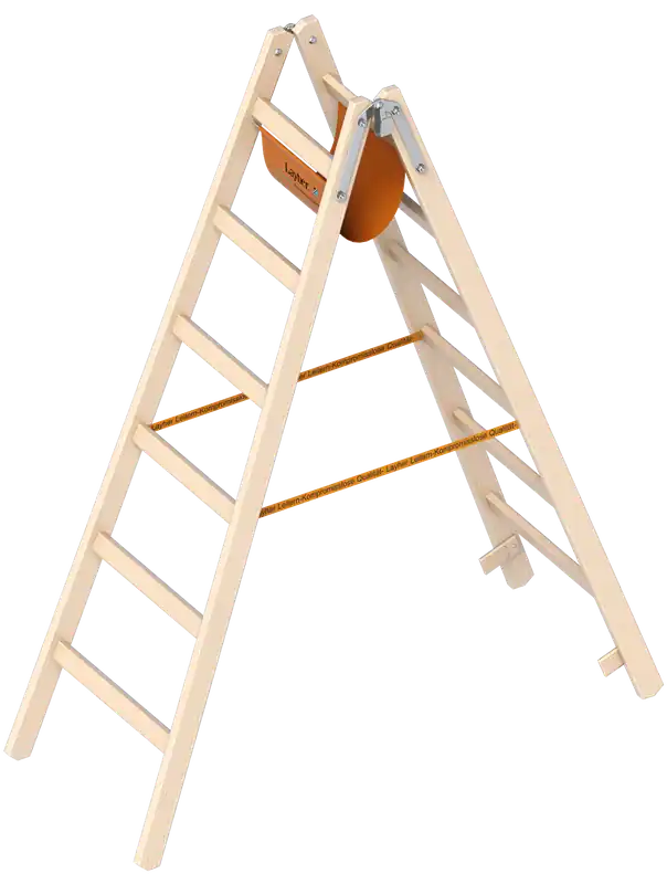 Layher Holzstehleiter 1038 beidseitig begehbar Nur Für Kurze Zeit