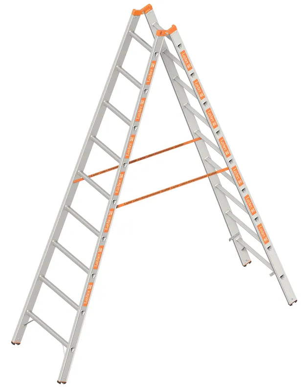 Layher Sprossenstehleiter TOPIC 1039 Aluminiumleiter beidseitig begehbar Sale