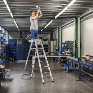 MUNK Sicherheits-Stufen-Stehleiter Aluminium Preis Gesenkt