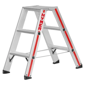 Rabatt HYMER Stufenstehleiter 8024 - beidseitig begehbar