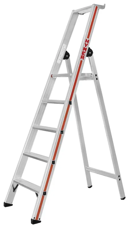 Knallerangebot HYMER Stufenstehleiter mit Plattform 8026 - einseitig begehbar