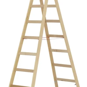Garantierte Lieferung HYMER Holz-Sprossenstehleiter 71410 - beidseitig begehbar