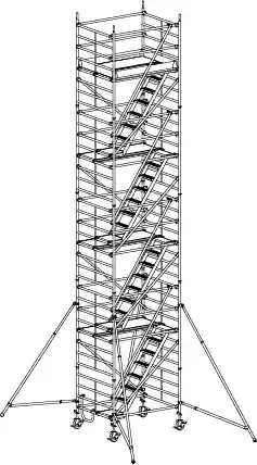 HYMER Treppen-Fahrgerüst 8576 mit Ausleger Markenware