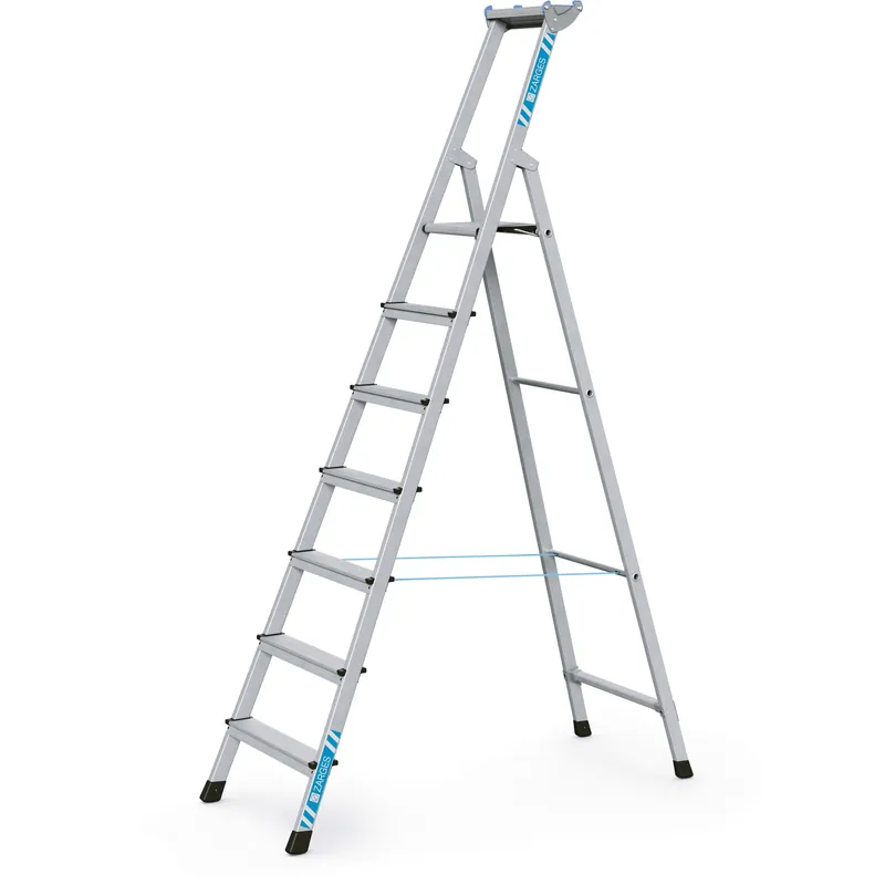 Kracherpreis ZARGES Genietete Stufen-Stehleiter XLstep S - Aluminium eloxiert