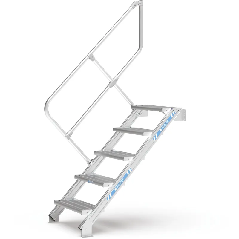 Heißes Angebot ZARGES Ortsfeste Treppe mit einseitigen Handlauf
