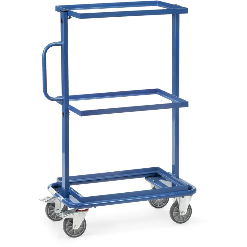 Neue Kollektion fetra Beistellwagen mit Etagen brillantblau, RAL 5007