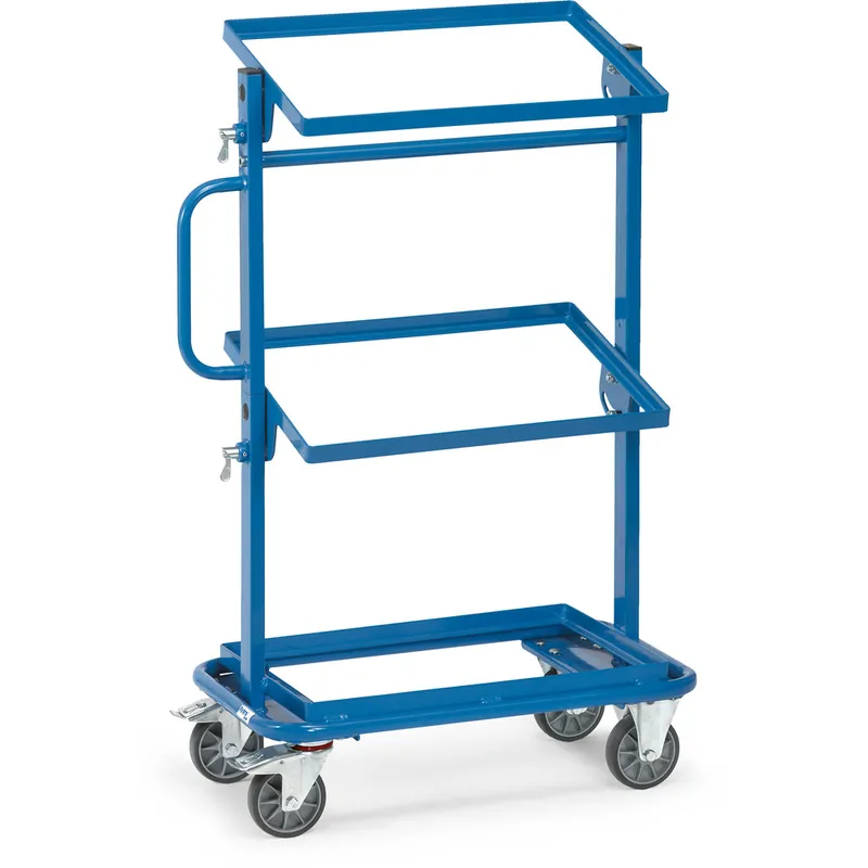 Garantierte Lieferung fetra Beistellwagen mit Etagen brillantblau, RAL 5007