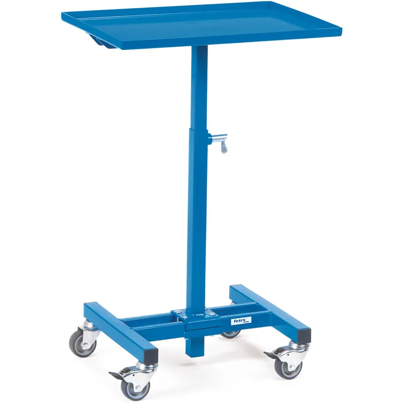Sale fetra Materialständer Ladefläche L605xB405mm verstellbare Höhe brillantblau RAL 5007 fahrbar