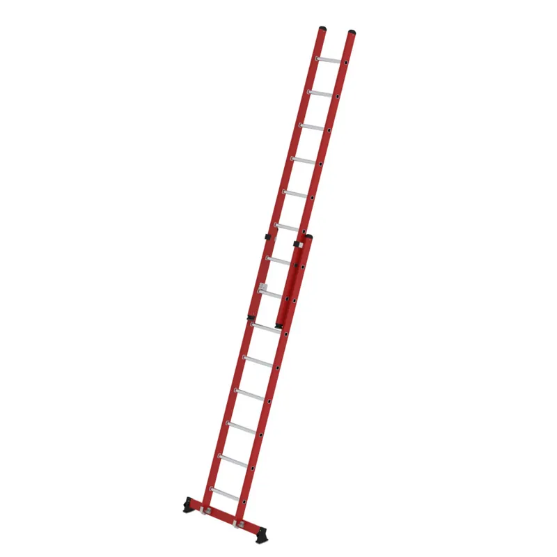 Heißes Angebot MUNK Sprossen-Schiebeleiter 2-teilig GFK/Alu mit nivello®-Traverse