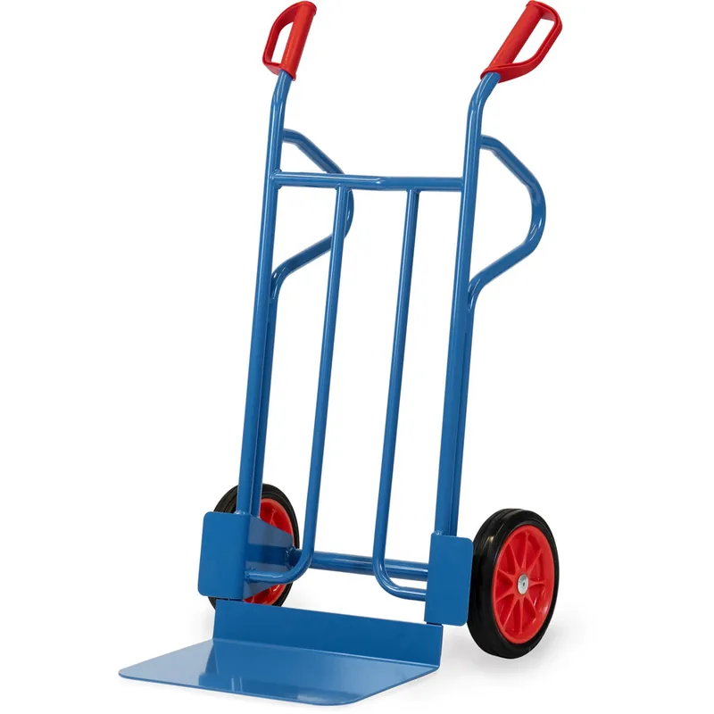 Markenprodukt fetra Stahlrohrkarre pulverbeschichtet blau/RAL 5007