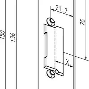 Flachschließbl.21C VA ma ktg.B.34xL.150mm DIN L/R ASSA ABLOY Rabatt