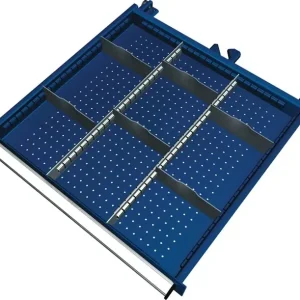 Markenware Schubladenunterteilungsmaterial Front-H.150-175mm 2 Längs-/6 Querteiler