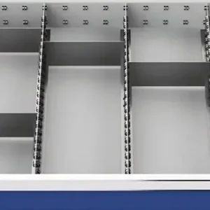 Aktuell Schubladenunterteilungsmaterial Front-H.200mm 4 Längs-/8 Querteiler