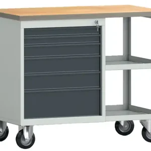 Top-Angebot Werkbank PW 700 B1000xT620xH805mm Buche Multiplex lichtgrau/grau 6 Schubl.