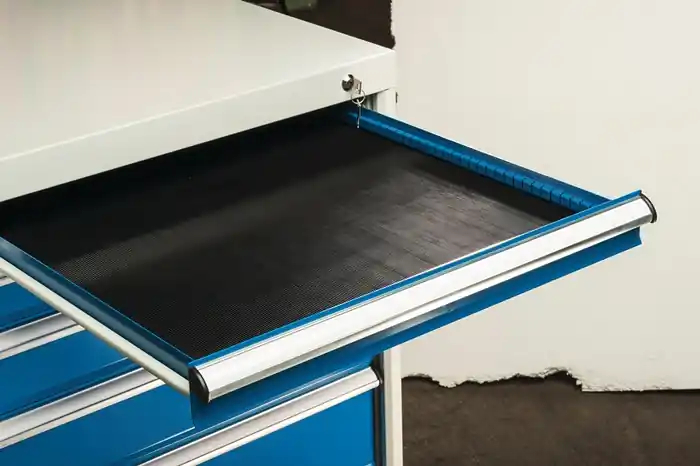 Schubladengummieinlage schwarz f.Schrank-B.572mm f.Schubl.H 50-175mm Finale Aktion