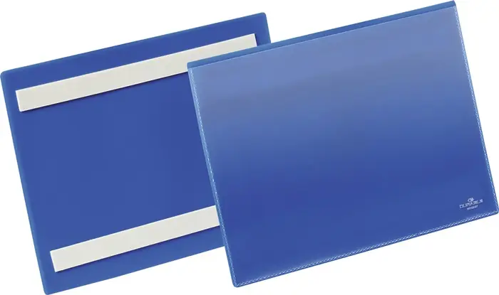 Etikettentasche B210xH148mm blau selbstkl.50St./Pack DURABLE Abverkauf