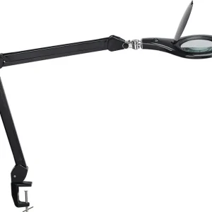 Solange Der Vorrat Reicht LED-Lupenleuchte Glaslinse 127mm (5 Zoll) Tischklemme schwarz