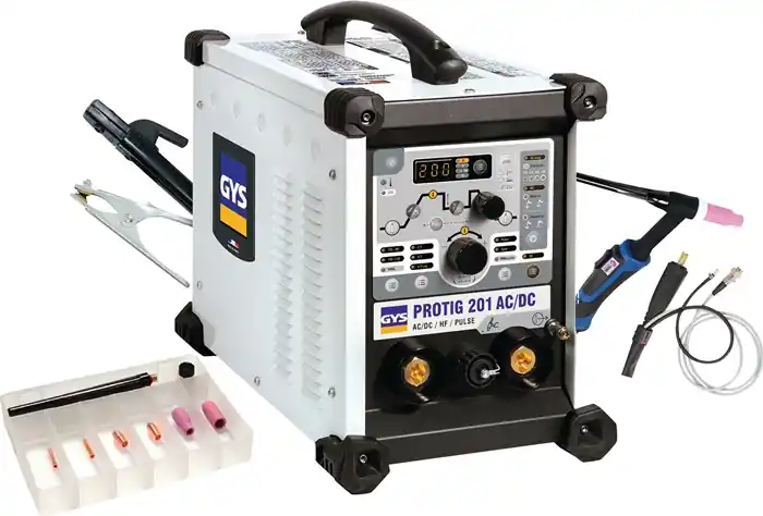 TIG-Schweißanlage PROTIG 201 AC/DC HF FV m.Zub.10 -200 A gasg.GYS Geprüft