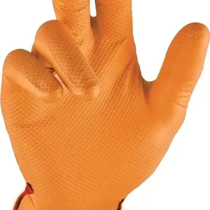 Top-Seller Einw.-Handsch.Grip Orange Gr.8 orange Nitril 50 St./Box