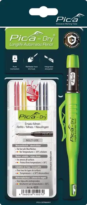 Bau-/Tieflochmarker Pica-Dry Farbe sortiert +Minenset 4000 871 844 PICA Kracherpreis