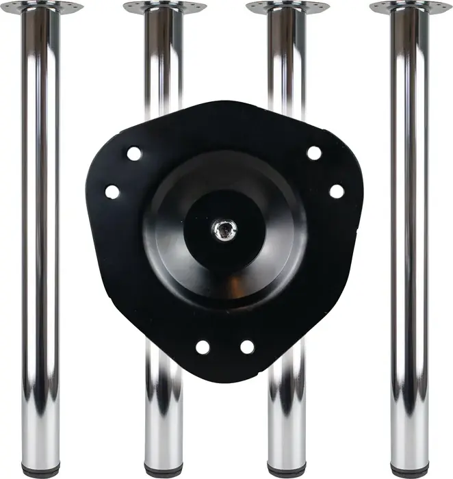 Super-Preis Tischbein-Set VA-Eff.80mm H.710mm Platten-Befestigung BMB