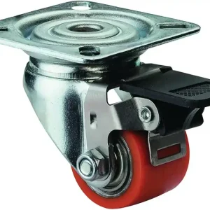 Lenkrolle m.Festst.D.35mm Trgf.100kg m.Platte kompakt PU BS ROLLEN Wochenendangebot