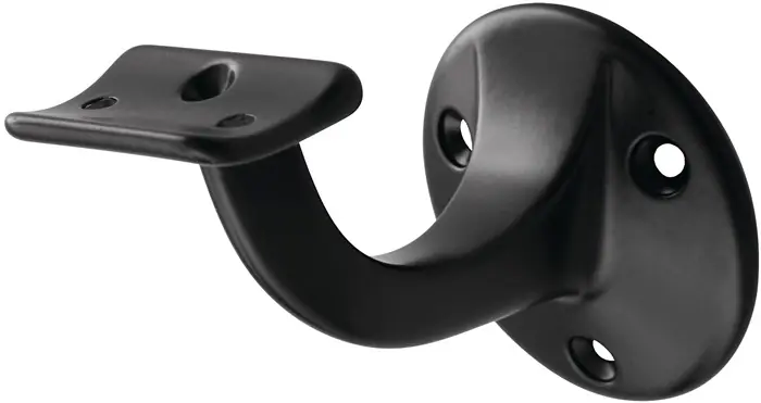 Handlaufträger 3500 Alu.ku.-besch.schwarz D.Wandplatte 56mm Neue Kollektion