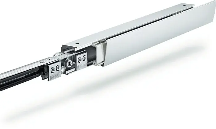 Preis Gesenkt Schiebesyst.Levolan 120 120kg 2450mm Edelstahllook Glasflg.Kompletts.