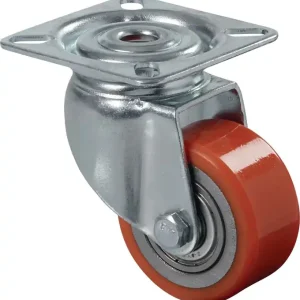 Lenkrolle D.50mm Trgf.120kg m.Platte PU BS ROLLEN Garantierte Lieferung