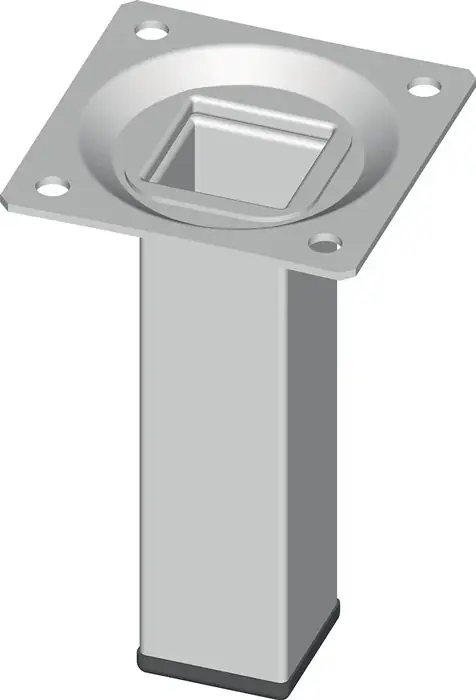 Sofort Bestellen Möbelfuß weiß 25x25mm H.600mm Platte ALFER ALUMINIUM VE: 4 Stück