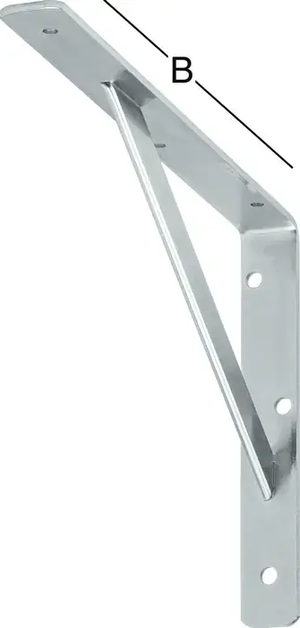 Stegkonsole L.300mm H.200mm B.30mm S.4mm STA pulv.weiß Trgf.300kg VORMANN Nur Für Kurze Zeit