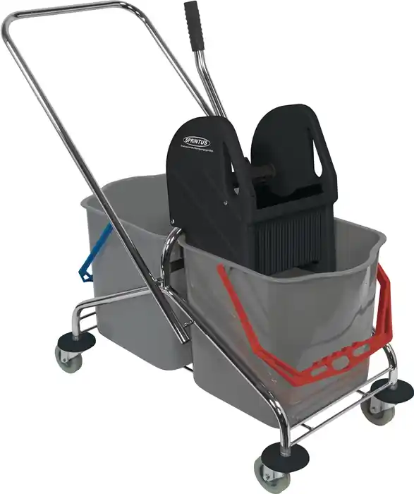 Billig Reinigungswagen Eimer 2x27l,Presse STA SPRINTUS