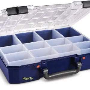 Sortimentskasten CarryLite 80 4x8-12 B337xT278xH80mm 12 Fächer blau RAACO Super-Preis