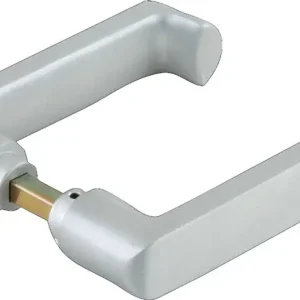Schnäppchen Glastürdrückerpaar RONDO LM silber elox.f.Drückerf.4-KT.8mm DORMA-GLAS