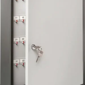 Schlüsselschrank 6700/108 R H380xB285xT105mm2-türig m.Zylinderschl.Anz.Hak.108 Super-Preis